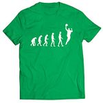 lepni.me Mens T-Shirt Evolution Basketball - Street Basket I Love This Game Great Fan Gift (M Green Multi Color)