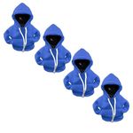 AUTO BEAST Born To Aspire Velvet Gear Shift Hoodie, Universal Shift Knob Cover, Car Shift Knob Hoodie, Funny Car Gear Shift Cover, Automotive Interior Accessories Car Hoodie -Blue-4 Pcs, Painted