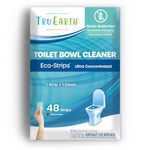 Tru Earth Toilet Bowl Cleaner Eco-Strips | Plastic Jug-Free, Septic-Safe Cleaning Strips | Easy to Use | 48 Strips