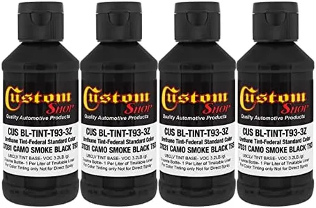 Custom Coat Camouflage Series 3 Ounce (Camo Smoke Black Federal Standard Color #37031) - Pack of 4 - Urethane Tint Concentrate for Tinting Truck Bed Liner Coatings - Epoxy Resin