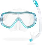CRESSI Ondina Jr + Top Combo - Combo Set Diving Mask Ondina and Snorkel Top, Clear/Aquamarine, 7/13 years, Kid Unisex
