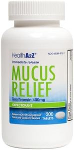 HealthA2Z® Mucus Relief | Guaifenesin 400mg | 300 Counts |No Benzene | Immediate Release | Expectorant