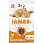 IAMS Complete Dry Cat Food for Adult 1+ Cats with Chicken 3 kg