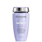 Kérastase Blond Absolu, Anti-Brass Purple Shampoo, Toning, For Cool Blondes and Grey Hair, With Hyaluronic Acid and Edelweiss Flower, Bain Ultra Violet, 250 ml