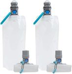 Vapur Collapsible Dog Water Bottle With Patented Lick Activated Design, Portable Hydration Water Dispenser for Walks, Hikes, and Travel, 23 Ounce, Whiteout, Pack of 2