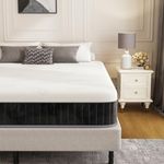 PurrJoys 4FT6 Double Mattress 135x190cm – 25cm Hybrid Pocket Sprung, H3 & H4 Dual Firmness, 7-Zone Back Support, OEKO-TEX® Certified, Breathable Mattress for Comfortable Sleep