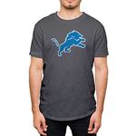 Hybrid Sports NFL - Distressed Team Logo - Officially Licensed Adult Short Sleeve Fan Tee for Men & Women, Detroit Lions - Charcoal, XL