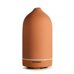 Wanlola Essential Oil Diffuser,120ml Diffuser for Essential Oil, Handcrafted Ceramic Ultrasonic Aromatherapy Humidifier with Auto Shut Off Function for Home Office Room(Terracotta)