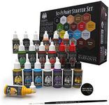 Grinning Gargoyle - Sci-Fi Miniature Paint Set - Paints for Miniatures - 20x Assorted 18ml Colours with a Paint Brush - Army Painter Starter Set - Warpaints Citadel Paint Set for Space Marines