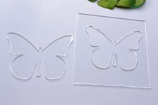 Butterfly Router Woodworking Template,Clear Acrylic Router Inlay Template,Router Jig,Craft Router Template for Woodworkers and Makers (7.5''x7.5'')