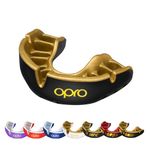 OPRO Gold Level Mouthguard, Adults and Kids Sports Mouth Guard, Featuring Revolutionary Fitting Technology for Boxing, Lacrosse, MMA, Martial Arts, Hockey, and All Contact Sports (Black, Adult)