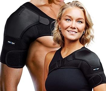 ZENKEYZ Shoulder Brace for Men & Women, Size rage XS-3XL, Torn Rotator Cuff, Tendonitis, Dislocation, Pain, Neoprene Shoulder Compression Sleeve Wrap (Copper Compression, XS)