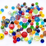 Miutrue 100 Assorted Marbles Bulk Cheap for Kids Ages 4-8-12 Play Marbles Physical Therapy Glow in The Dark Glass Marbles