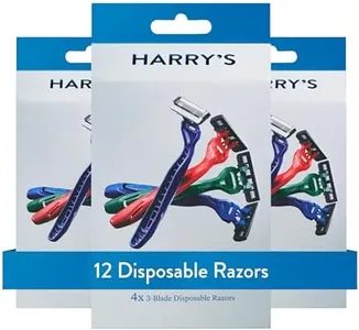 Harry's Disposable Razors for Men - 12 Count - 3-Blade Men's Razors for Travel and On-the-Go Convenience