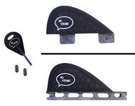 Ho Stevie! Nubster Surfboard Fin (Center/5th Fin) FCS or Futures Sizes + Fin Key and Screws (Black, FCS)