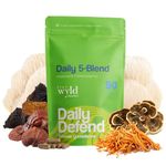 Stay Wyld Organics - Daily Immunity Mushroom Blend, 100% Canadian Grown Mushrooms Supplement, Organic Mushroom Mix Lion's Mane, Chaga, Reishi, Turkey Tail, Cordyceps - 90 Capsules