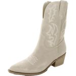 Nine West Women's Yodown Western Boot, Light Grey 050, 9