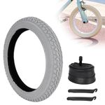 JIAYAN 16 x 2.125 Kids Bike Tire and 16 x 1.75/2.125 Inner Tube,16'' Bicycle Tire Compatible with RoyalBaby, Joystar, Dynacraft Children's Bicycle Tires-White