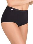 Playtex Brief Woman Essential Cotton Maxi Brief x6, Black, 4XL