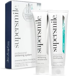 Supersmile Fluoride-Free Whitening System – 3.4 oz Professional Grade Whitening Toothpaste & 3.6 oz Accelerator – Whitens up to 6 Shades & Strengthens Enamel