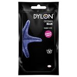 DYLON Hand Dye, Fabric Dye Sachet for Clothes, Soft Furnishings and Projects, 50 g - Ocean Blue