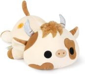 Onsoyours Cute Cow Plushie, Soft Highland Cow Stuffed Animal Hugging Squishy Pillow, Scottish Cow Plush Toy Gift for Kids