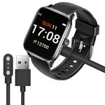 Compatible with Letsfit EW1 Charger, Lamshaw Magnetic USB Charging Cable Replacement Charger Cable Compatible with Letsfit EW1 / IW1 / IW2 Smartwatch (Black)