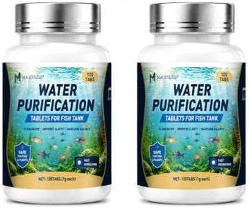 Aquarium Water Purification Tablets, Fish Tank Water Clarifier for Cloudy Water, Aquarium Cleaner Tablets for Freshwater Tanks, Safe for Fish, Shrimp & Plants, 100 Count