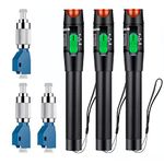 Duogalia 3 PC Visual Fault Locator 30MW 30KM Fiber Tester VFL Tester Kit Including Fiber Optic Cable Tester with Single Mode 9/125um FC Male to LC Female Adapter(Green)