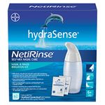 HydraSense NetiRinse 2-in-1 Nasal and Sinus Irrigation Kit, Helps Reduce and Relieve Nasal and Sinus Symptoms, 60 Count (Pack of 1)