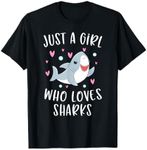 Cute Shark Shirt For Girls Just A Girl Who Loves Sharks T-Shirt