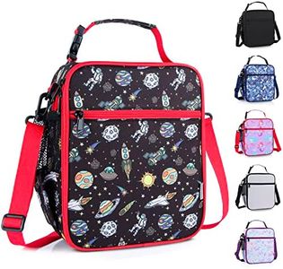 hombrima Kids Insulated Lunch Box Bag, Thermal Picnic Cool Bags with Adjustable Strap for Adults Children Women Men Boys Girls School Work(Planet01)