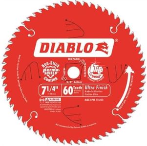Diablo Ultra Finish Circular Saw Blade - 7 1/4in. 60 Tooth, Fine Finish, Model Number D0760X