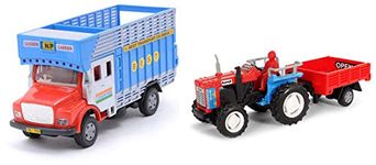 Centy Toys Public Truck - (Color May Vary) & Centy Toys Trolley Tractor (Colors May Vary) Combo, Kid