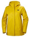 Helly Hansen Women's Moss Hooded Fully Waterproof Windproof Raincoat Jacket, 344 Essential Yellow, X-Large