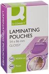 Q-Connect 125 Micron Laminating Pouch, 54 x 86 mm - Pack of 100