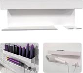 AKLVBL Curling Iron Holder Wall Mount, White Aluminum Adhesive Hair Tool Organizer for Curling Iron Attachment Organizers and Storage