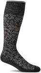 Sockwell Women's Damask Socks, Black, Medium/Large