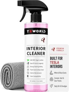 Tesla Seat Cleaner Remover Stain Biodegradable, Safe on White & Black Vegan Leather, Tesla Interior Cleaning Products for Seats, Console, Dash, Tesla Model 3/Y/S/X Accessories for 2025