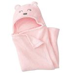 MY NEWBORN Baby Towel Bathrobe Hooded Blanket Wrapper- Meaw Pink