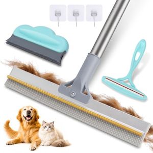 Carpet Rake for Pet Hair Removal Tool, Reusable Pet Hair Remover Broom