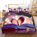 King Size Duvet Cover Purple Love B