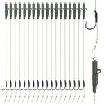 Carp Fishing Hair Rigs 18pcs Chod Helicopter Rigs Leader Line Carp Fishing Set Up Carp Fishing Rig Terminal Tackle Kit for Long Casts and Weedy or Silty Bottoms