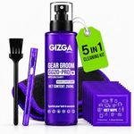 Gizga Essentials 5-in-1 Laptop Cleaning Kit - 250ml Screen Cleaner Spray, Microfiber Cloth, 10 Wet Wipes & Dual Brushes - Alcohol-Free Screen Cleaner for Laptop, PC, Mobile, TV, Camera Lens & Earbuds