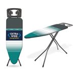 Minky Homecare York Ironing Board with Scorch Resistant Cover – Freestanding Ironing Board – Perfect for Families, Professional - 48" x 17" (Black)