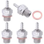 Hobbypark Hot Glow Plugs N3 Super Duty Spark Engine Parts for RC Nitro Car (Pack of 5)