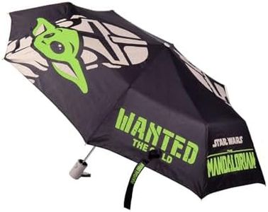 CERDÁ LIFE'S LITTLE MOMENTS Paraguas Automático Plegable de The Mandalorian-Licencia Oficial Star Wars, Multicolor, Estándar para Hombre