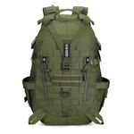 HUNTVP Tactical Backpack, Military Rucksack Army Green 30L, Molle Backpacks Hiking Daypack Rucksacks for Men for Cycling, Camping, Fishing, Running Working, Outdoor(Type1-Green)