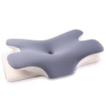 MULISOFT Memory foam pillow, comfortable pillow, supportive neck pillow, ergonomic side sleeper pillow (BLUE)