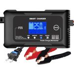 Battery Charger 0-25A,12V/24V LiFePO4 Battery Charger for Lithium,Lead Acid,AGM,RV,Marine,Boat, and Deep Cycle Batteries,9 Stage with Pulse Repair,Smart Car Trickle Charger & Maintainer